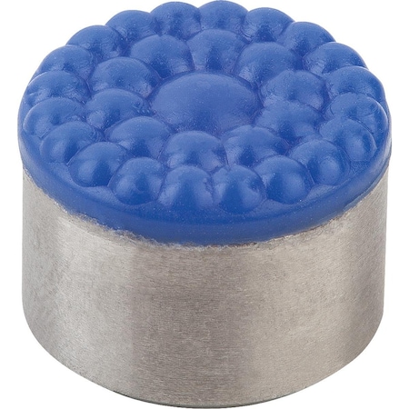 Kipp Grippers And Inserts Round D2=8, L3=12, Form:P Pearl-like, Stainless Polyurethane Surface, 60 S K0385.08126